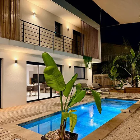 Bord De Avec Piscine Et Jardin Tropical - Seaside With Pool And Tropical Garden Vila *